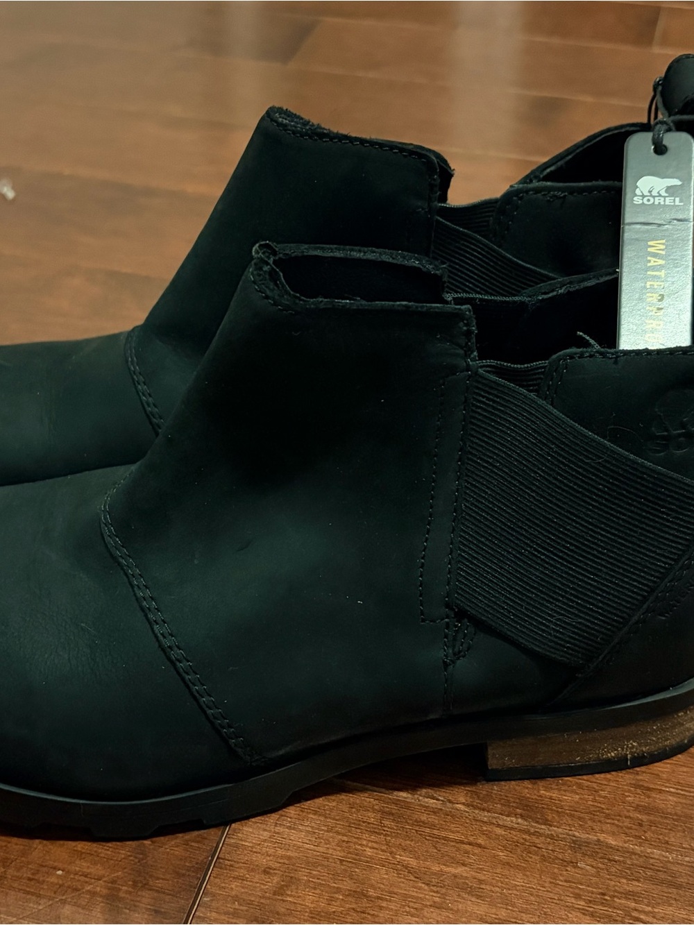 Sorel Black Women's Waterproof Emilie Chelsea Ankle Boots